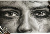 Realistic Pencil Drawing- How to Drawing a Wet Portrait