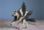 Completely voluminous brooch Pegasus (winged horse)