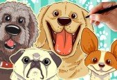 How To Draw Cartoon Dog Pet Portrait