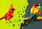 Triangulated Bird- Origami Styled Bird in Adobe Illustrator