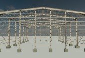 Revit 2022- Complete Steel Structure "Warehouse" Modeling