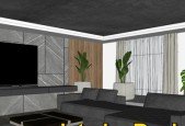 Living Room Interior Design SketchUp Walkthrough