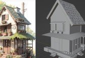 Charming Cottage in Blender, Substance Painter UE 5.3