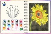 Fun And Relaxing Learn to Paint Watercolors Sunflowers#2