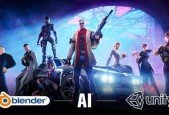 Master Blender 4 With AI Tools, Blender Addons Unity.