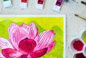 Learn to Paint Watercolor Flowers Lotus #2