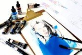 Watercolor techniques in Fashion Illustration