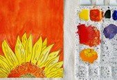 How to Paint Sunflowers 1 Art Tutorial Watercolor Painting