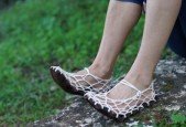 Dream Sandals- moccasin sandals from leather and fabric