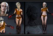 Model Texture a complete Female Character for Games