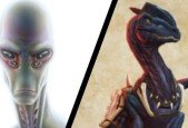 Digital Painting Series- Ominous Alien and Tribal Dino