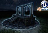 Blender to Unreal Engine 5 - 3D Props - Medieval Gallows