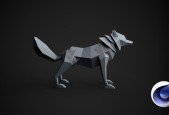 Learn Cinema 4D- Low Poly Wolf