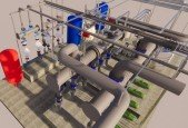 3D mechanical room with revit mep