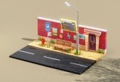 Create 3D Bus Stop Environment in Blender 4.0