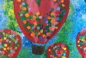 Floral Hot Air Balloons Fantasy Acrylic Painting Tutorial