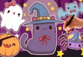 Cute and Kawaii Halloween Illustration Drawing