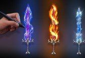 Concept Art- Draw and Paint Fantasy and Scifi Weapons