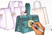 Handbag illustration technical drawing