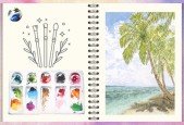 How To Paint Using Watercolors Beach Art Tutorial