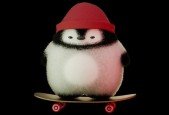 Let create Chubby Penguin on Skateboard in 3D Blender_1