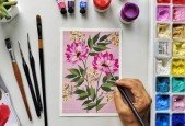 Beyond Watercolor- Adventures with Gouache- Painting Florals