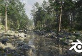 Creating a fir and pine forest in Blender