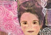Child portraits in mixed media