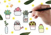 How to Draw Your Own Cute Plants Doodle