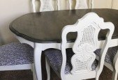 Paint, Refinish, and Reupholster Furniture- Table and Chairs