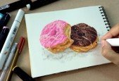 Alcohol Based Ink Markers- Food Drawing and Illustration