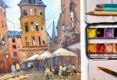 Creating Urban Sketch of an Old French City