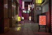 Japanese Alley 3D Game Environment Creation