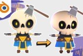 Blender- Make a Low Poly Skeleton 3D Character
