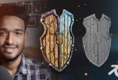 Blender 3D Model and texture a stylised shield!