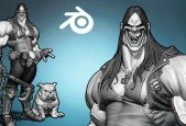 Lobo 3D character in Blender course