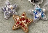 Jewelry Making, Embroidered Brooch and Pearl Earrings