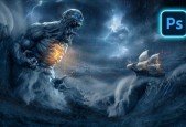 Photoshop advanced manipulation course The Ocean Monster