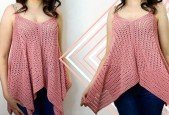 Crochet the Kanata Kerchief Tank with Simple Square Motifs