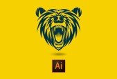 Logo design course in adobe illustrator- bear mascot design