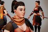 Stylized Female Character Creation Complete Game Pipeline
