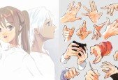 Manga Drawing  Digital Illustration - Face Hand