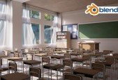 3D Classroom Environment Creation in Blender