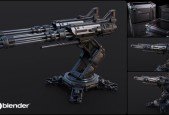 Blender Complete PBR Art Creation - Sci-fi Crate and Turret