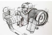 Pencil Drawing Object Drawing and Design with Perspective