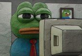 Create Dope 3D Clay Illustration of Pepe in Blender 4.0