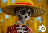 Skeleton Luffy Character Creation for Beginners in Blender