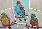 Whimsical Birds in Acrylic Paint