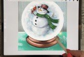Create A Charming Snow Globe Snowman in Procreate