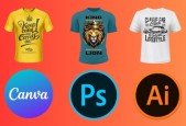 T-Shirt Design Mastery- Illustrator, Photoshop and Canva